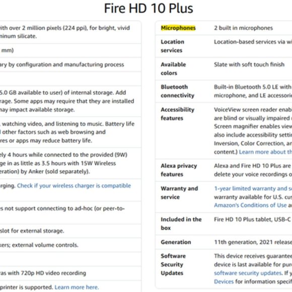 Amazon Fire 10 Plus HD Tablet 64GB (11th Generation) - Picture 6 of 6